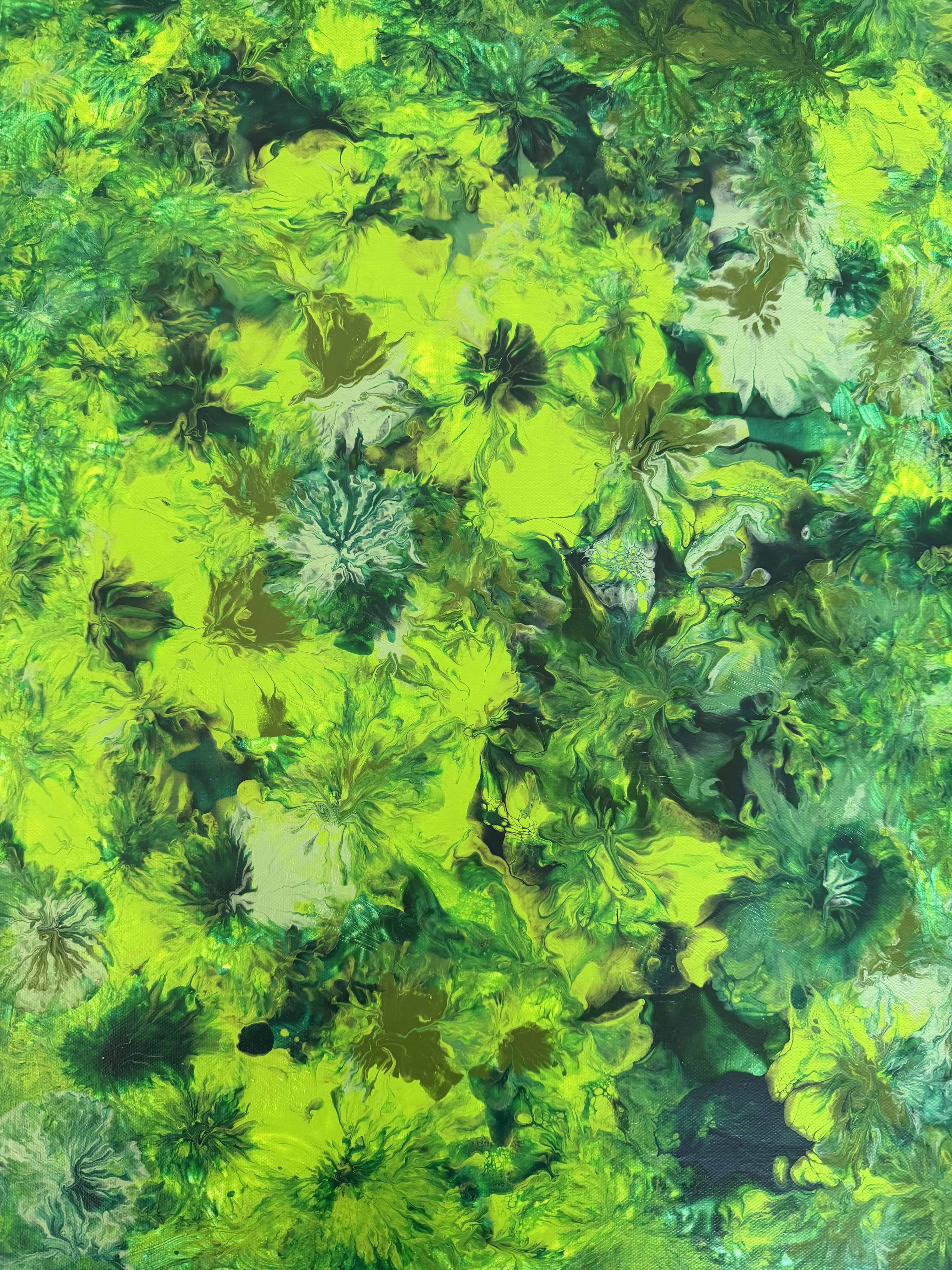 Green Canopy — dense layered green and yellow leaf textures